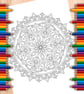 Digital Colouring Pack - Three Simple Mandalas
