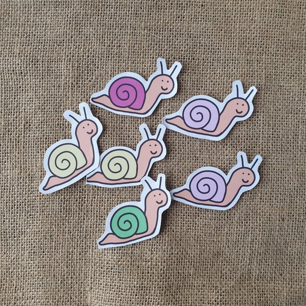 Snail Stickers, Animals Stickers, Wildlife Art, Sticker Pack, Animal Print