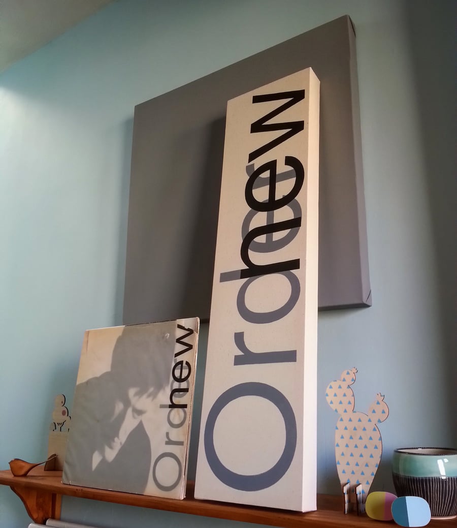 New Order Painting, Record Sleeve, Music Inspired Painting, Handpainted