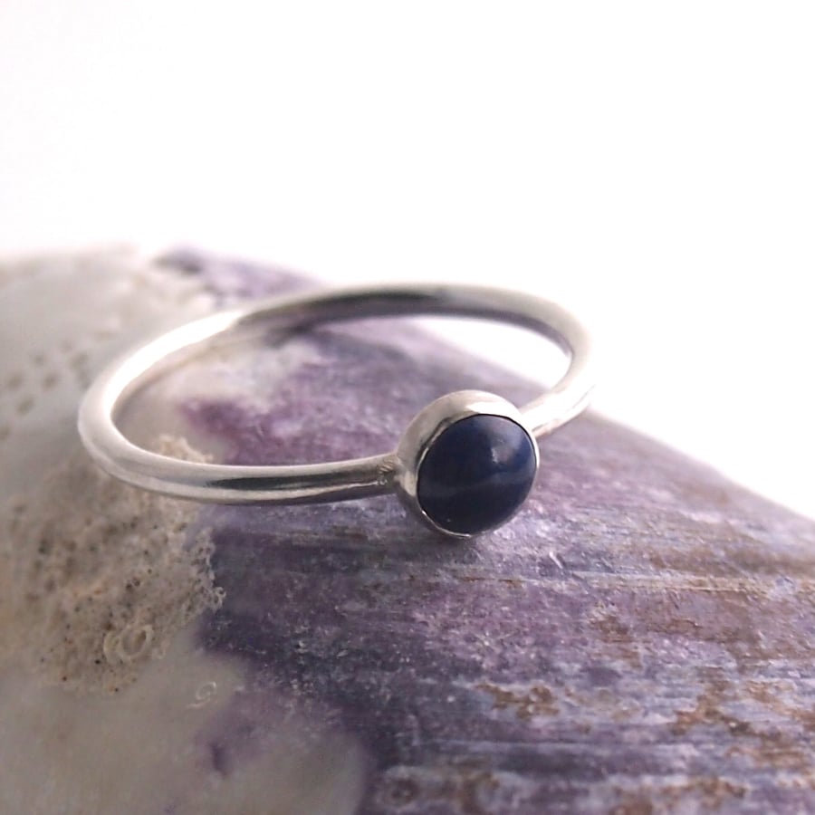 Sterling Silver and Lapis Lazuli Ring