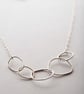Organic Sterling Silver Loops Necklace - Image 3