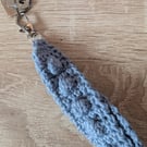 Blue Grey Wristlet Keyring