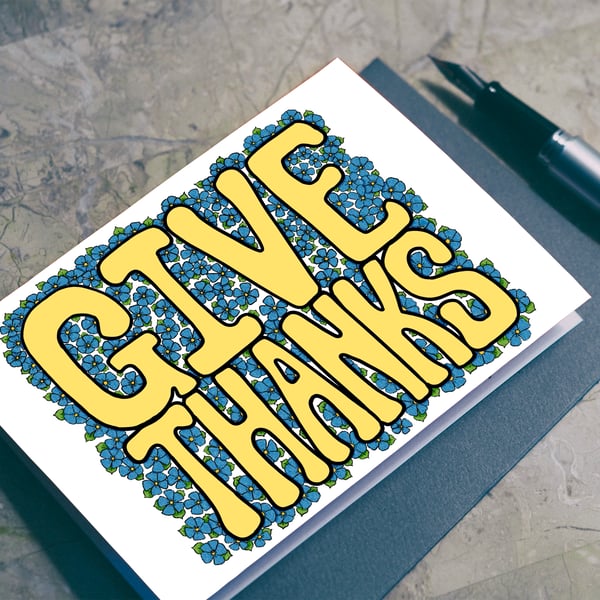 Give Thanks, Christian thank you card