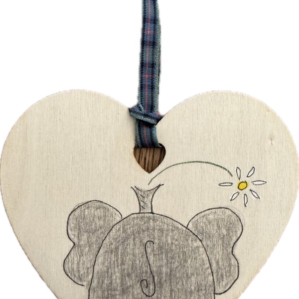 Daisy the Elephant Hanging Decoration, Gift Tag, Bag Decoration 