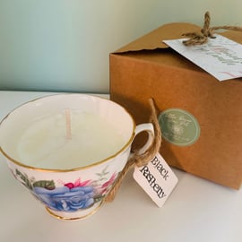 Seconds Sunday Black Raspberry Tea Cup Candle with Gift Box