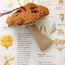 Fabric toadstool, hanging decoration 