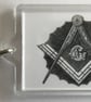 Square & Compasses - Masonic - Keyring with 50x35mm Insert  - Image 2