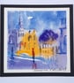 Handpainted Blank Card. Handmade. Letterbox Gift.  Evening Sunset Stroll. - Image 3