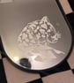 Engraved mirror