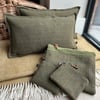 Green tweed coin purse corduroy back from repurposed shooting jacket