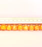 Handmade orange and white patterned lamp work glass beads - Image 3