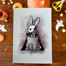 Phantom of the opera bunny A5 print