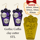 Gothic coffin clay cutter STL file for 3d pinting - emailed