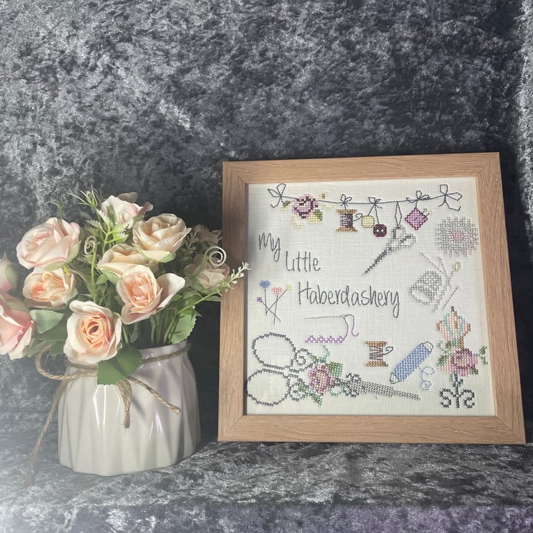 Sewing - Cross Stitch Framed Design  by Carolee Crafts  PB12 - 0002