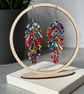 Multi- Colour Feather Leaf Earrings  - Image 8