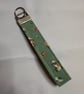 Green Floral Wristlet