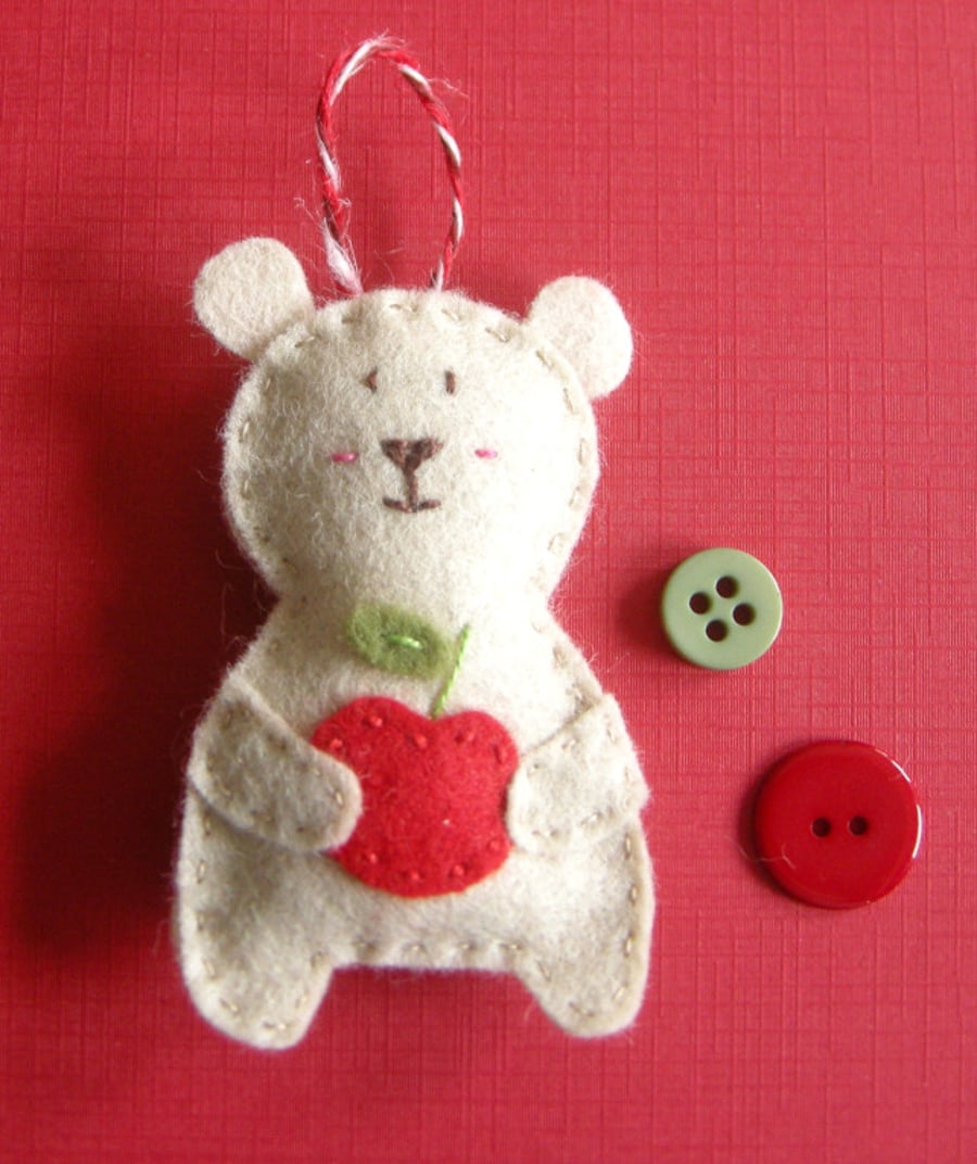 Craft kit, sewing kit, Make a Bertie bear decoration, teacher gift