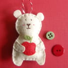 Craft kit, sewing kit, Make a Bertie bear decoration, teacher gift