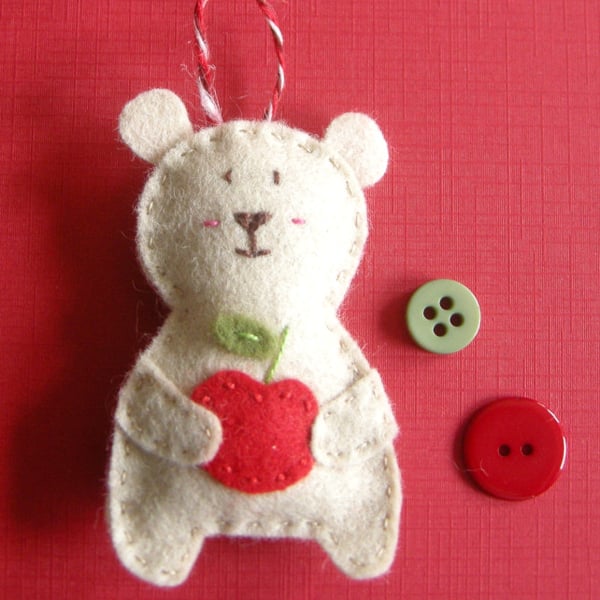 Craft kit, sewing kit, Make a Bertie bear decoration, teacher gift
