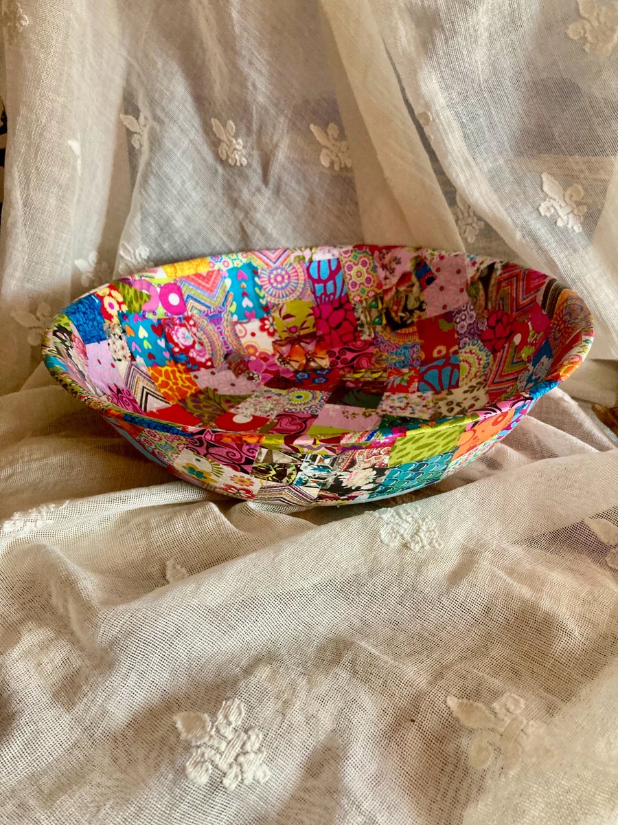 Decopatch up cycled bamboo bowl 