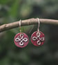  Silver and Copper Celtic Dangle Earrings - Image 1