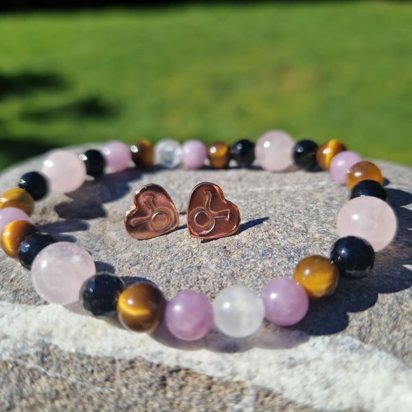 Taurus Zodiac Star Sign Gemstone Bracelet 