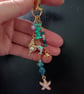 Gold nautical themed beaded bag charm  - Image 6