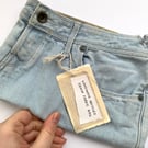 Handmade Recycled Denim Bag - SALE ITEM READY TO SHIP