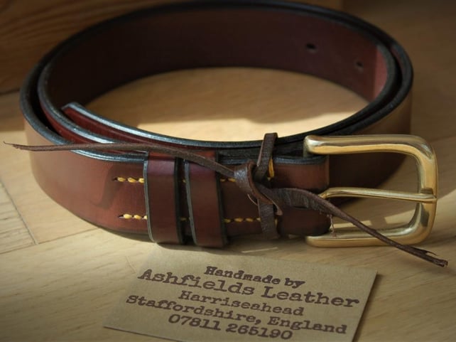 Hand made leather belt