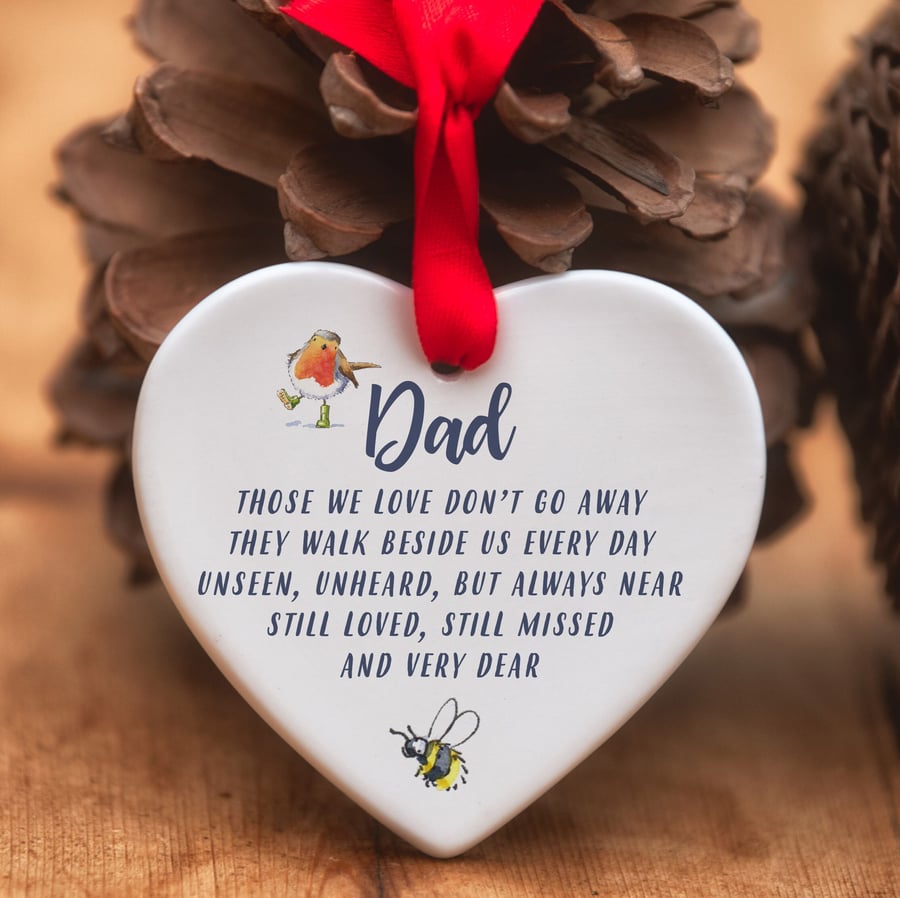 Dad Ceramic Heart