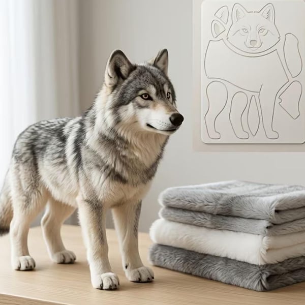 Wolf Thin Acrylic Sewing Template