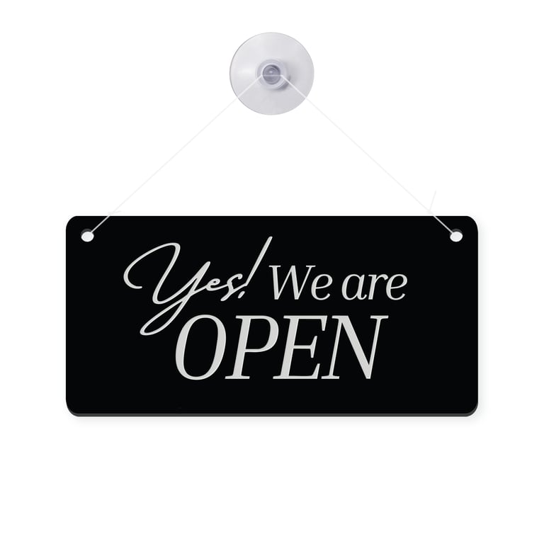 Open & Closed Hanging Shop Sign - Sleek: Business Essentials, Shop Door Sign 