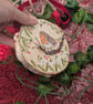 Robin and snowdrop hand-painted log slice Christmas decoration  - Image 7