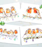 Robin Christmas Cards, set of 4 - Image 1