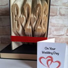 Wedding Date Book Fold, Personalised Wedding Gift