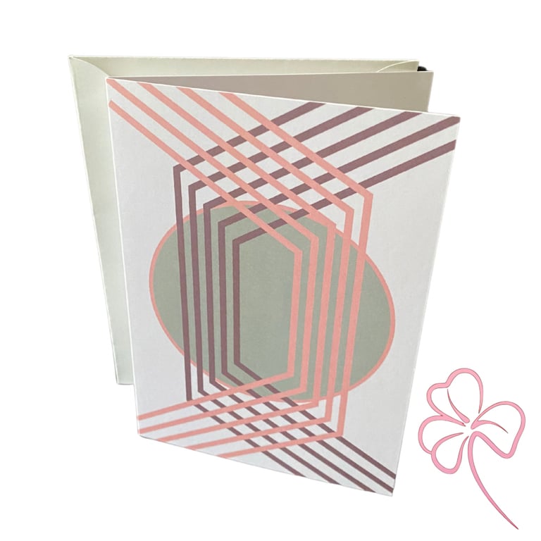 Geometric Lines Pattern Blank Greetings Card