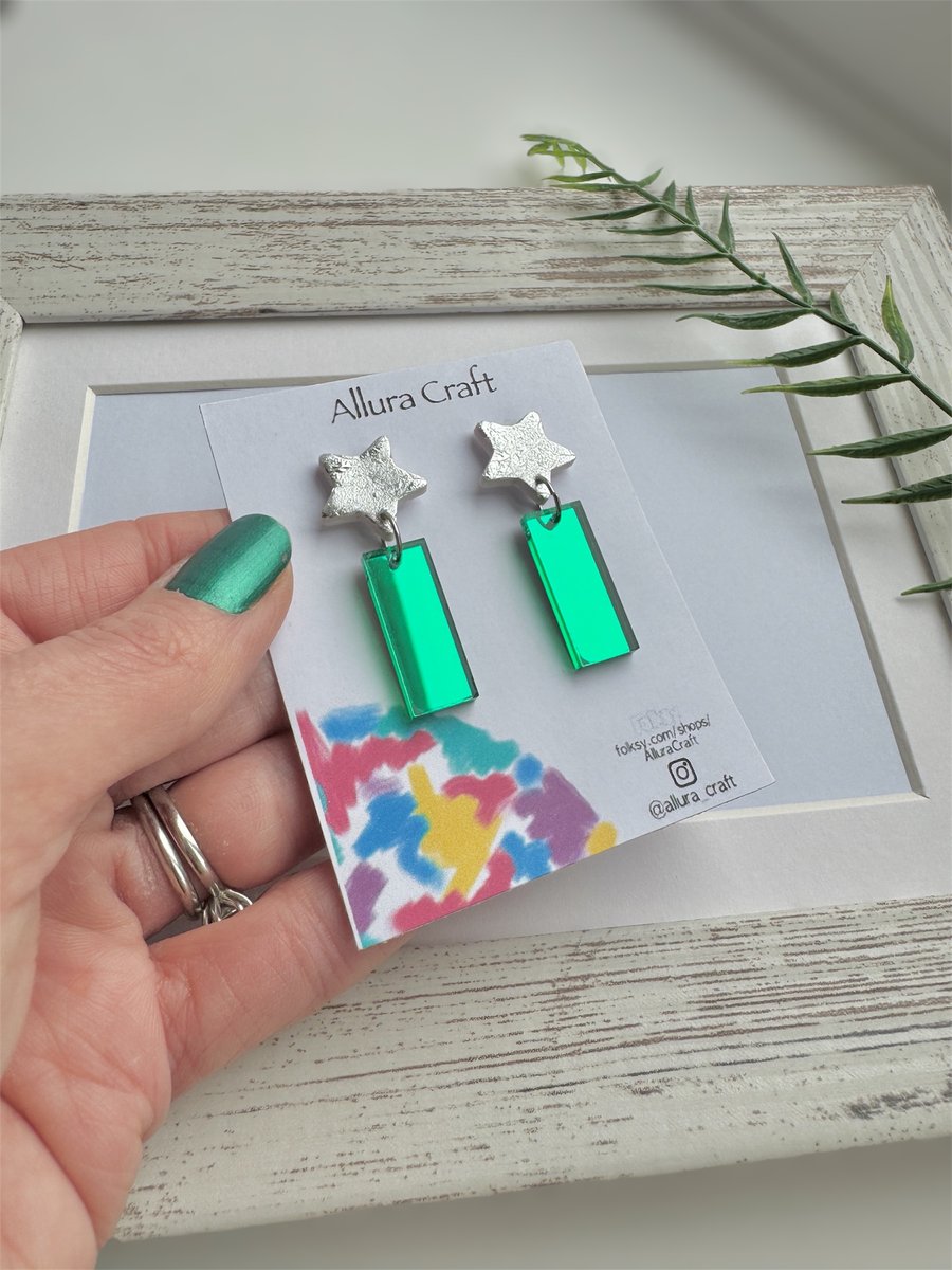 Star Rectangle Earrings