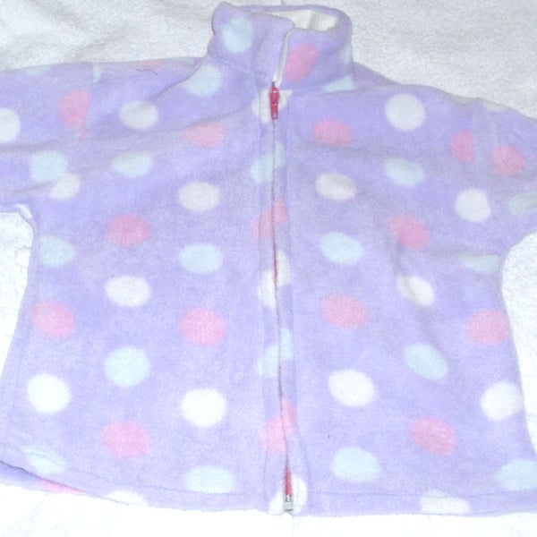 lilac spot fleece jacket, age 5