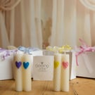 White Beeswax Baby Blessing Candle Gift Set, Honeyheart Party Favour