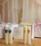 White Beeswax Baby Blessing Candle Gift Set of 5 Honeyheart Party Favour