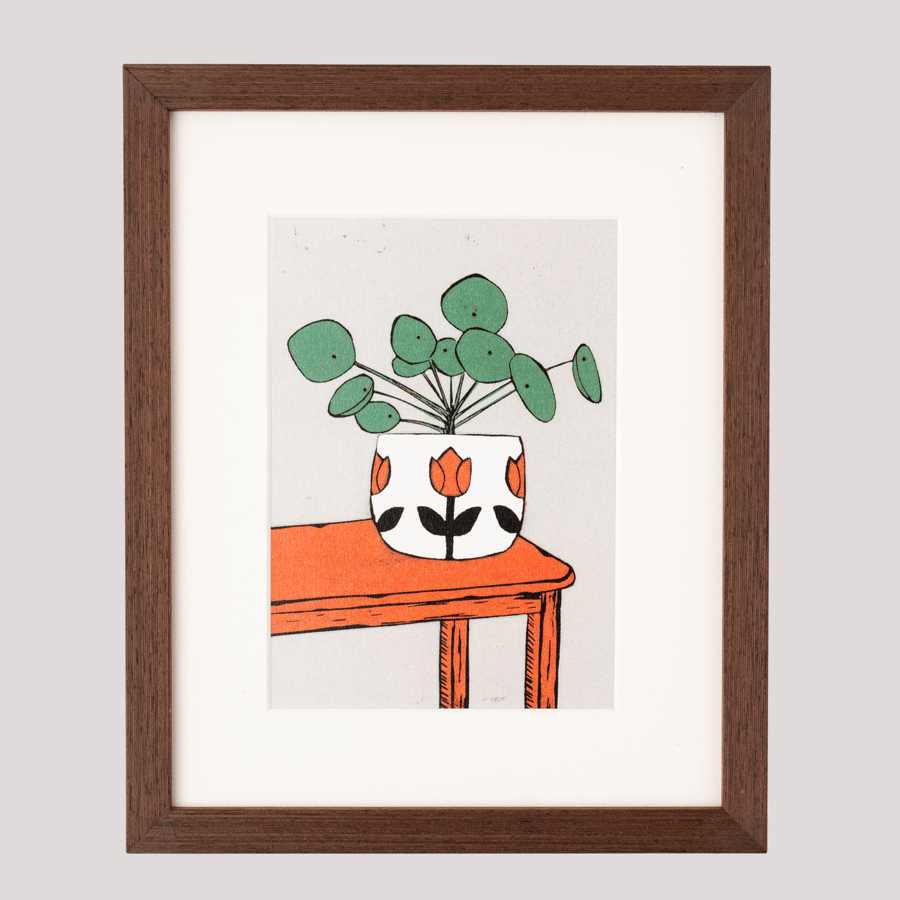 Plant Print, Chinese Money Plant Print, Pilea Print, House Plant 