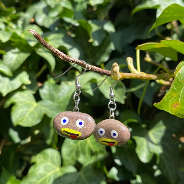 Over the Garden Wall inspired Rock Facts Rock Earrings 