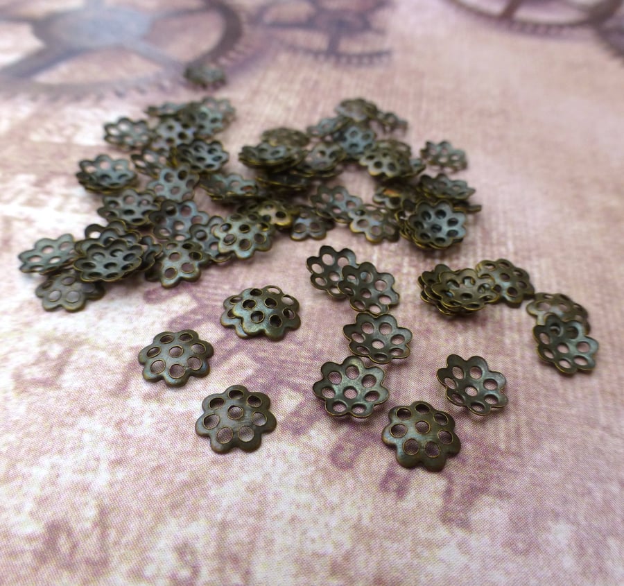 Pack of 450 – Small Bronze 6mm Bead Caps 