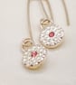 Sterling Silver Pink Tourmaline Earrings  - Image 2