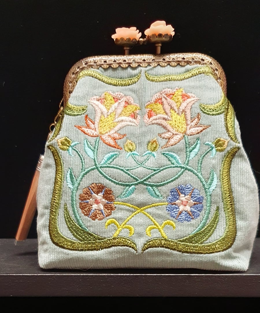 Art Nouveau floral square  6. Purse