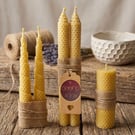 Medium Beeswax Candle Gift Collection Set of 5 Pure Handmade Candles