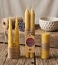 Medium Beeswax Candle Gift Collection Set of 5 Pure Handmade Candles
