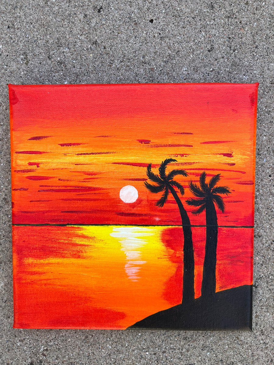 Canvas Sunset Painting