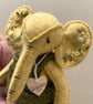 Elephant, hand sewn and dressed embroidered elephant, collectable artist bear - Image 4