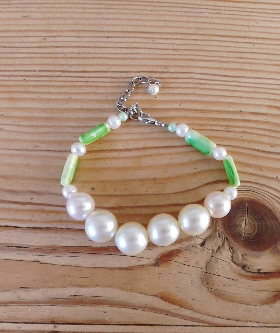 Handmade beaded bracelet.